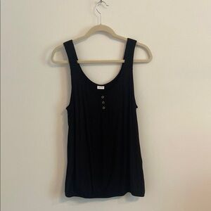 Black Fitted Sleeveless Tank Top